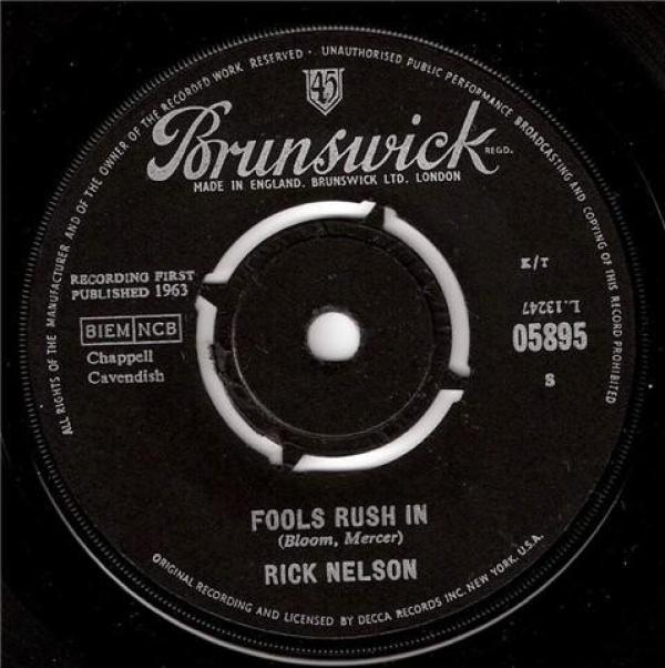 Ricky Nelson  - Fools Rush In / Down Home
