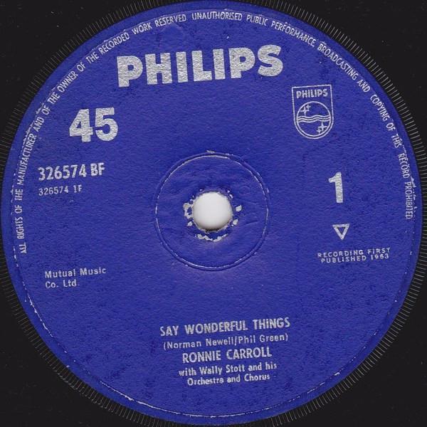 Ronnie Carroll - Say Wonderful Things