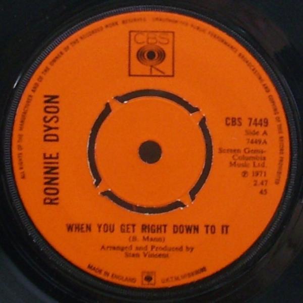 Ronnie Dyson - When You Get Right Down To It