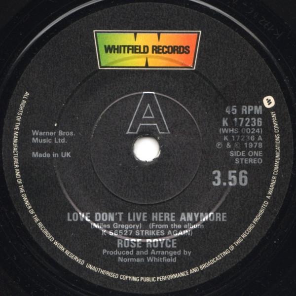 Rose Royce - Love Don't Live Here Anymore