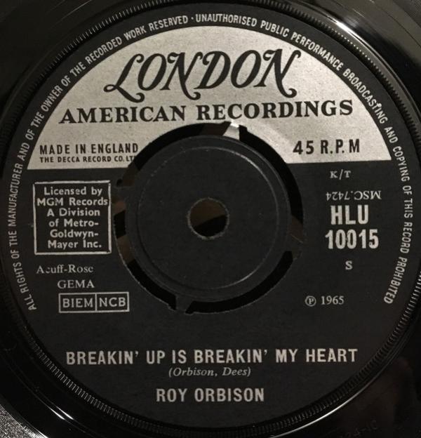 Roy Orbison - Breakin' Up Is Breakin' My Heart