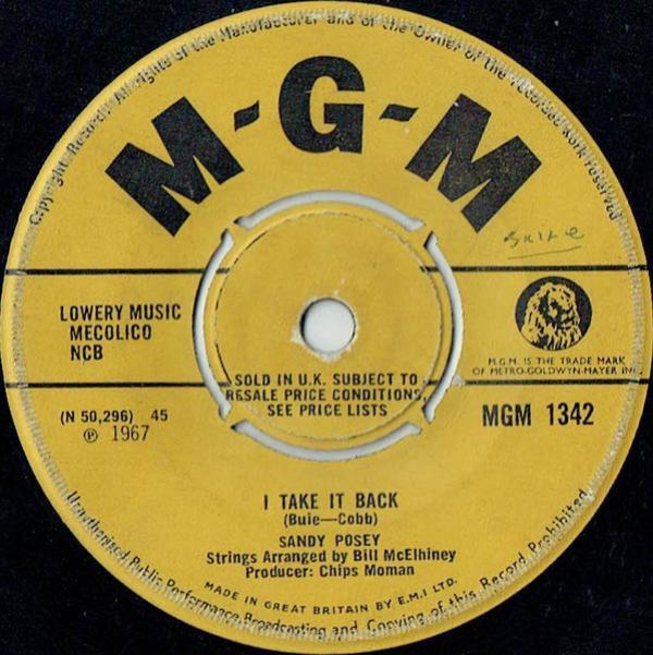 Sandy Posey - I Take It Back