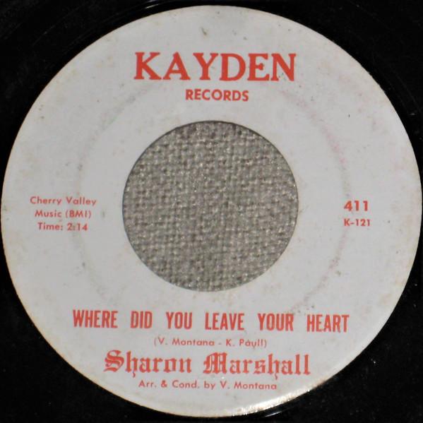 Sharon Marshall  - Where Did You Leave Your Heart / I'm Glad There Is You