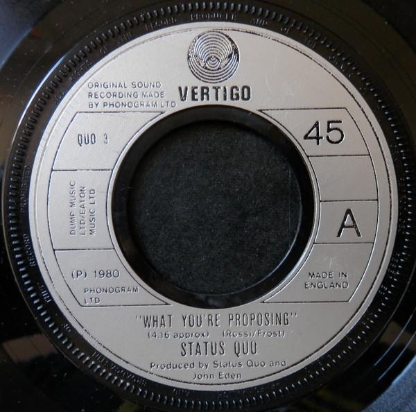 Status Quo - What You're Proposing
