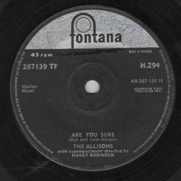 The Allisons - Are You Sure