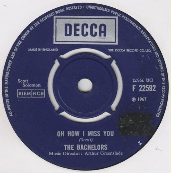 The Bachelors - Oh How I Miss You / Ghost Mountain