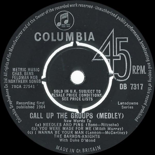 The Barron Knights, Duke D'Mond - Call Up The Groups (Medley)