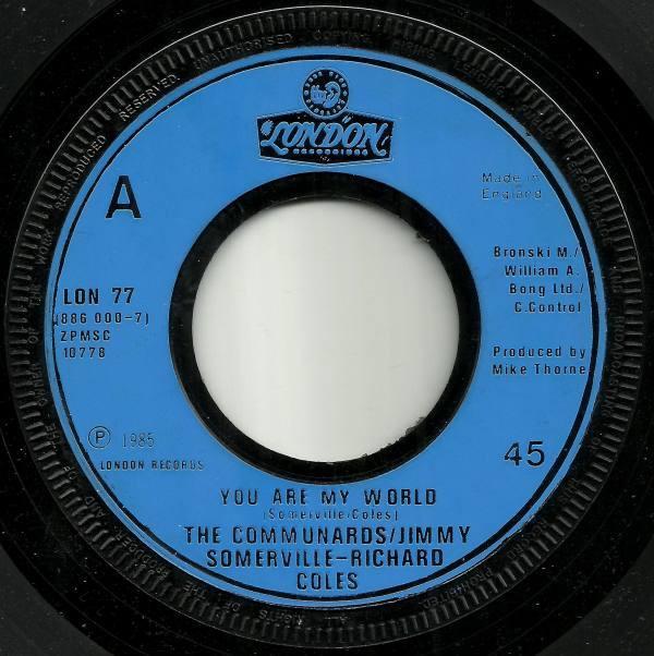 The Communards, Jimmy Somerville, Richard Coles - You Are My World