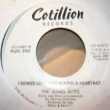 The Jones Boys  - I Sowed Love And Reaped A Heartache
