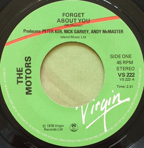 The Motors - Forget About You
