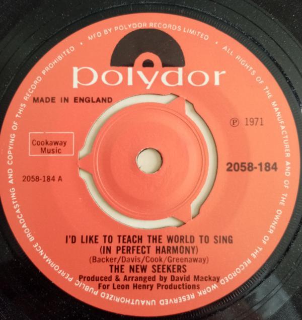The New Seekers - I'd Like To Teach The World To Sing (In Perfect Harmony)