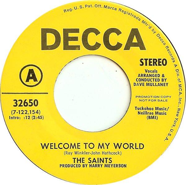 The Saints  - Welcome To My World