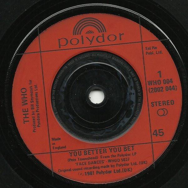 The Who - You Better You Bet