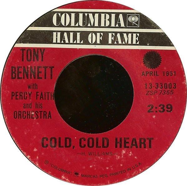 Tony Bennett, Percy Faith & His Orchestra - Cold, Cold Heart / Because Of You
